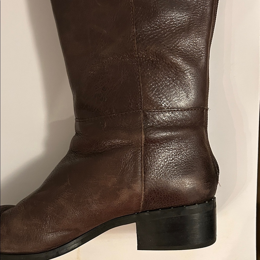 Franco Sarto L-Daya Brown Leather Over the Knee Boots